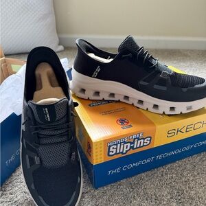 Skechers Black and White Slip-Ins Sneakers